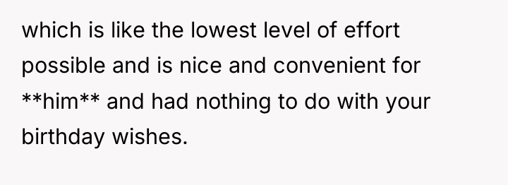 which is like the lowest level of effort possible and...
