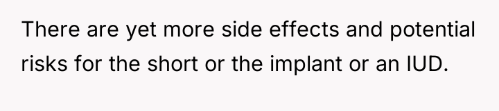 There are yet more side effects and potential risks for...