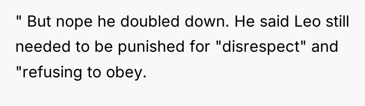 " But nope he doubled down. He said Leo still...