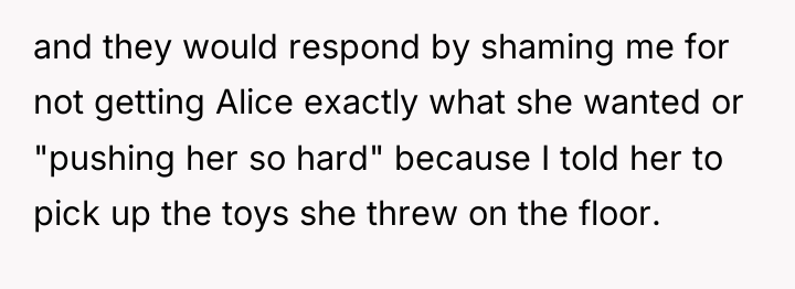 and they would respond by shaming me for not getting...