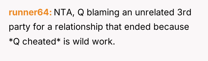 runner64 NTA, Q blaming an unrelated 3rd party for a...