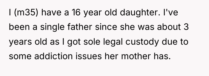 I (m35) have a 16 year old daughter. I've been...