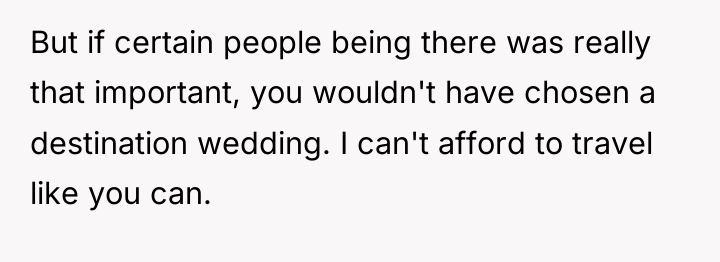 But if certain people being there was really that important,...