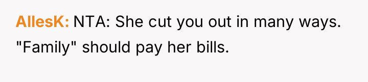AllesK NTA: She cut you out in many ways. "Family"...
