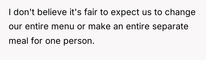 I don't believe it's fair to expect us to change...