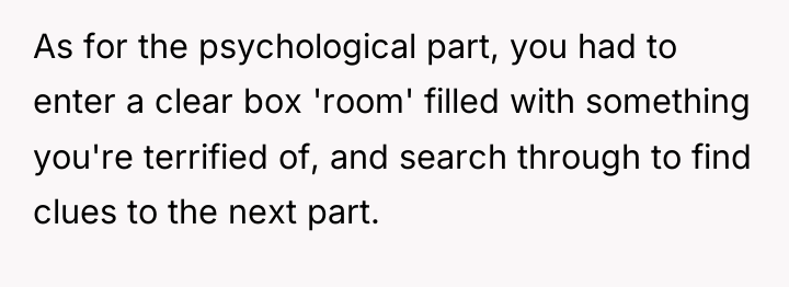 As for the psychological part, you had to enter a...