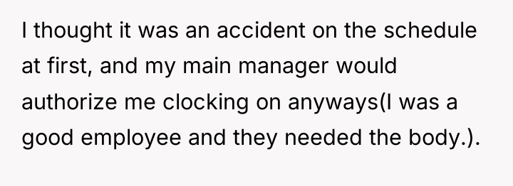 I thought it was an accident on the schedule at...
