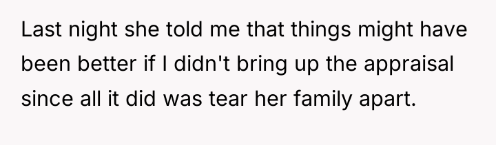 Last night she told me that things might have been...