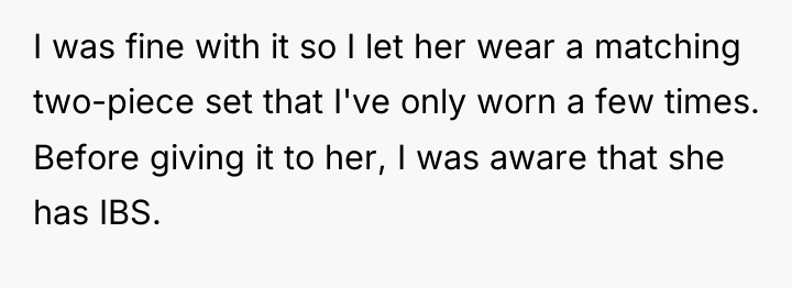 I was fine with it so I let her wear...