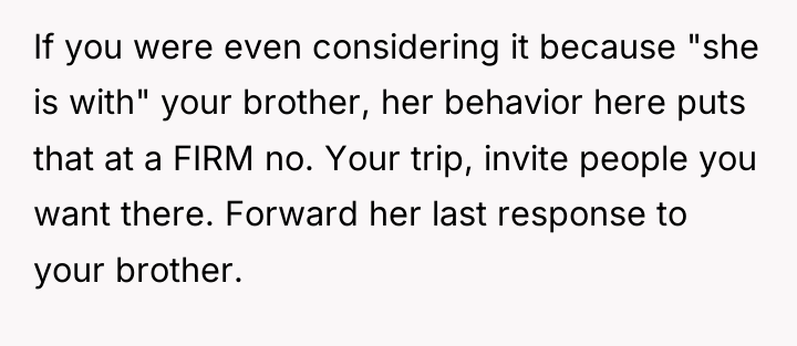 If you were even considering it because "she is with"...
