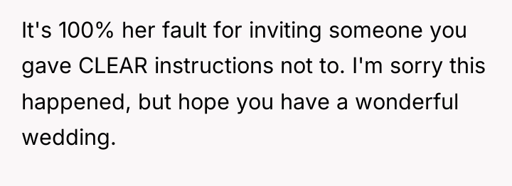 It's 100% her fault for inviting someone you gave CLEAR...