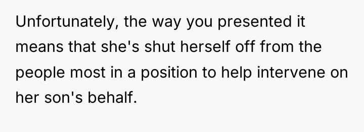 Unfortunately, the way you presented it means that she's shut...