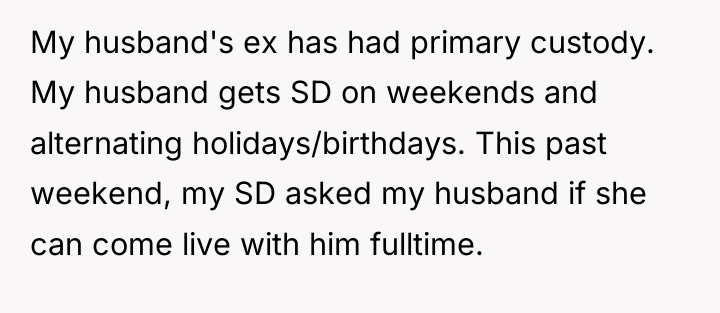 My husband's ex has had primary custody. My husband gets...