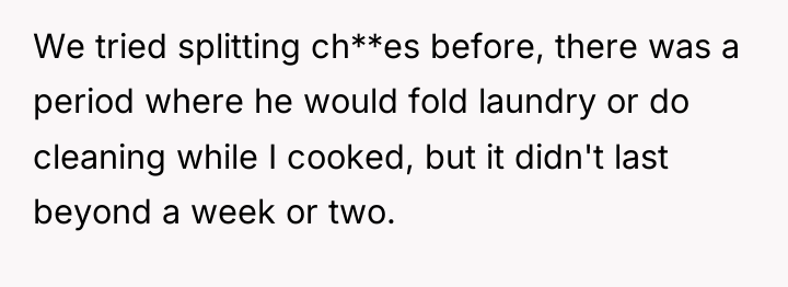 We tried splitting ch**es before, there was a period where...