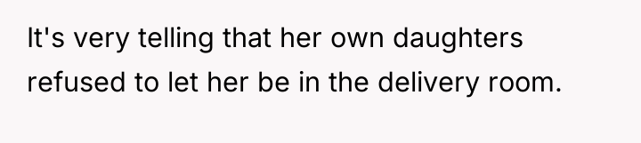 It's very telling that her own daughters refused to let...
