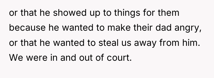 or that he showed up to things for them because...