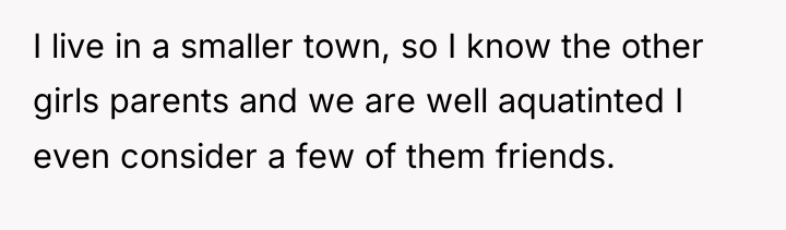 I live in a smaller town, so I know the...