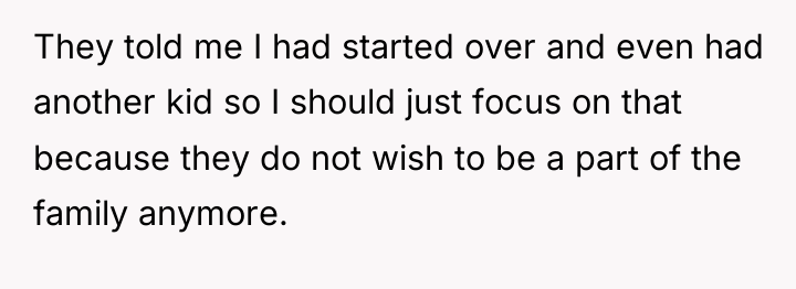 They told me I had started over and even had...