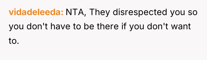 vidadeleeda NTA, They disrespected you so you don't have to...