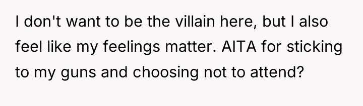 I don't want to be the villain here, but I...