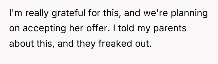I'm really grateful for this, and we're planning on accepting...