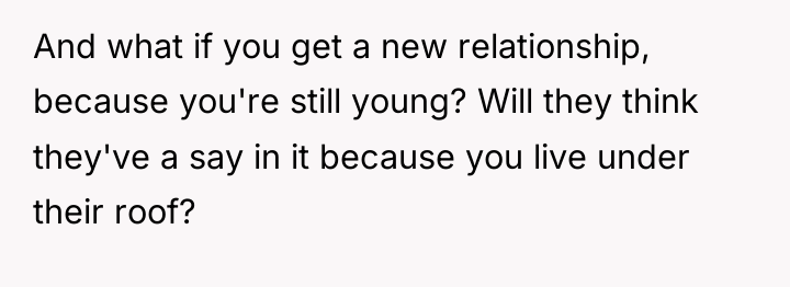 And what if you get a new relationship, because you're...