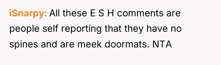 iSnarpy All these E S H comments are people self...