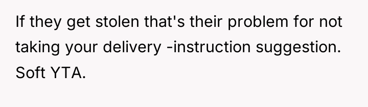 If they get stolen that's their problem for not taking...