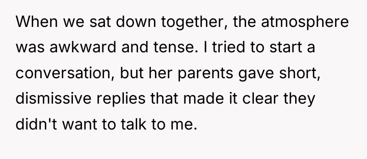 When we sat down together, the atmosphere was awkward and...
