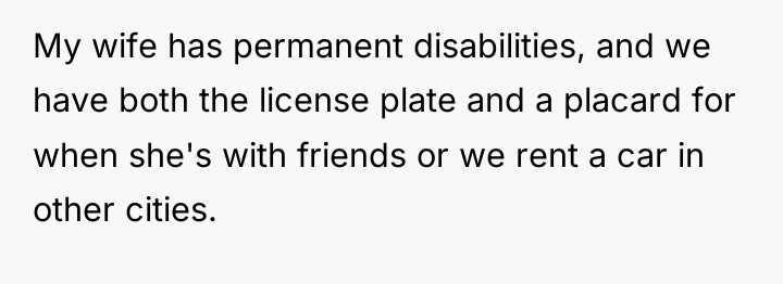 My wife has permanent disabilities, and we have both the...