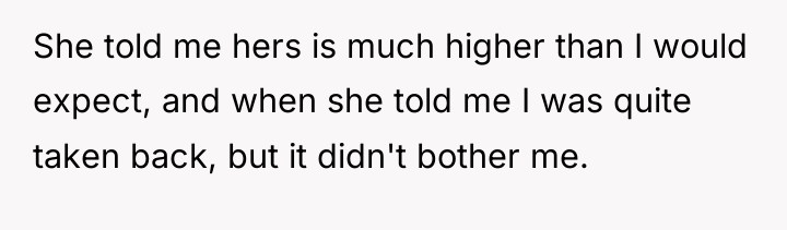 She told me hers is much higher than I would...