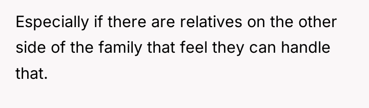 Especially if there are relatives on the other side of...
