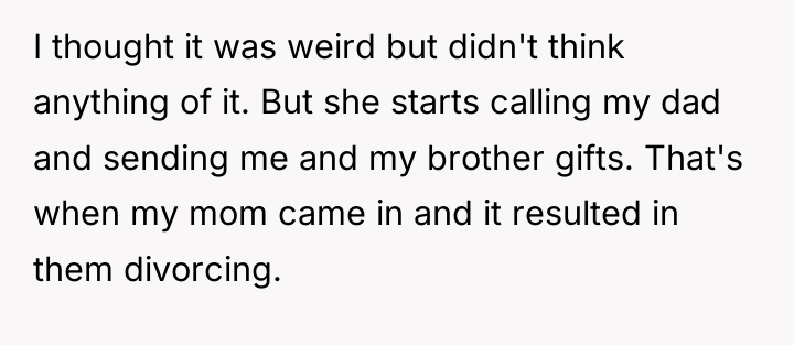 I thought it was weird but didn't think anything of...