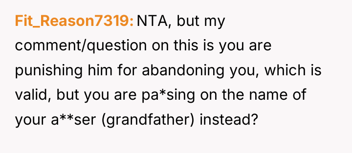 Fit_Reason7319 NTA, but my comment/question on this is you are...