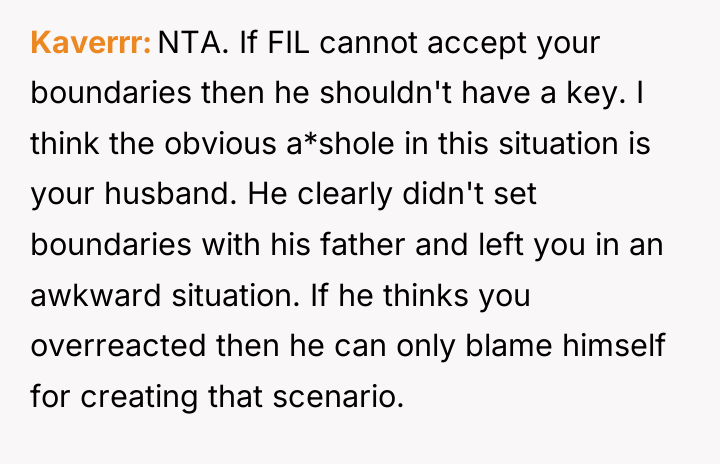 Kaverrr NTA. If FIL cannot accept your boundaries then he...