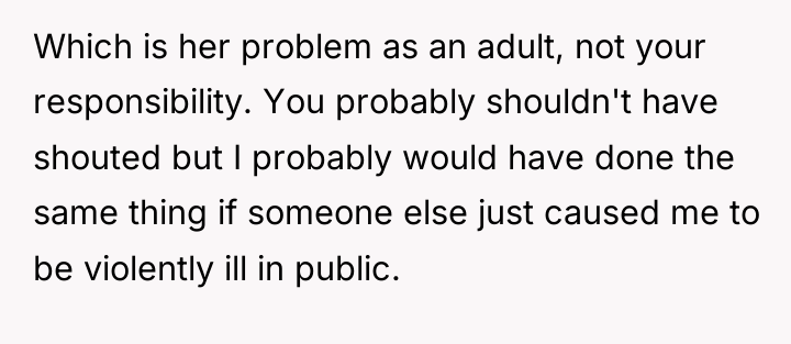 Which is her problem as an adult, not your responsibility....