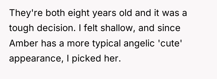 They're both eight years old and it was a tough...