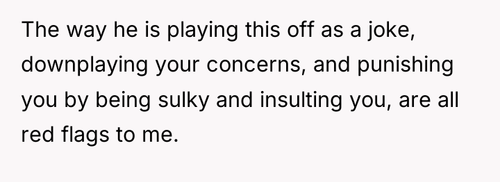 The way he is playing this off as a joke,...