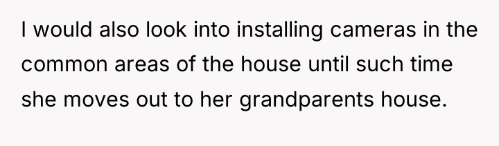 I would also look into installing cameras in the common...