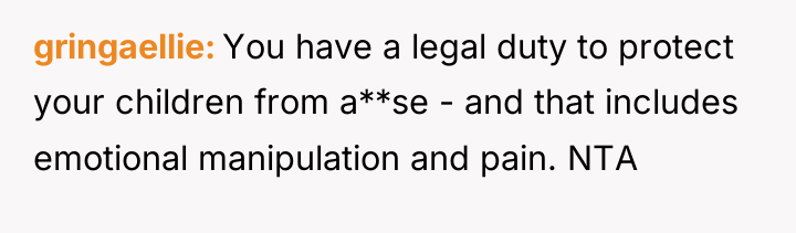 gringaellie You have a legal duty to protect your children...