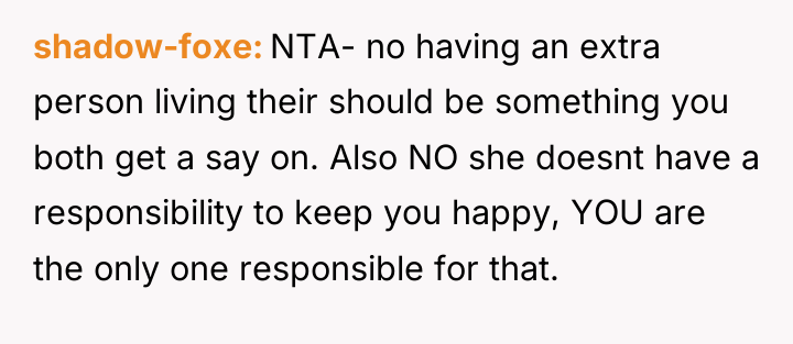 shadow-foxe NTA- no having an extra person living their should...