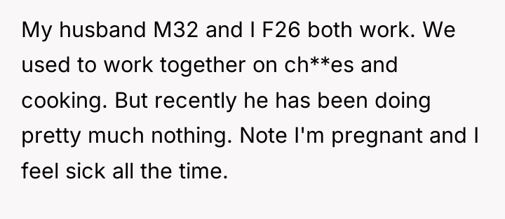 My husband M32 and I F26 both work. We used...