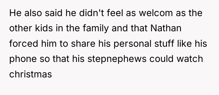 He also said he didn't feel as welcom as the...
