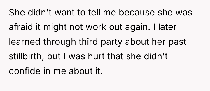 She didn't want to tell me because she was afraid...