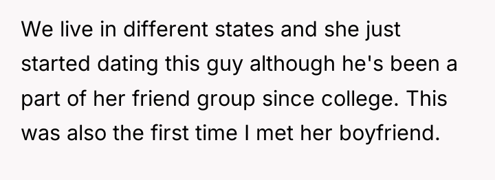 We live in different states and she just started dating...