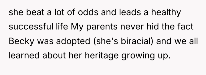 she beat a lot of odds and leads a healthy...