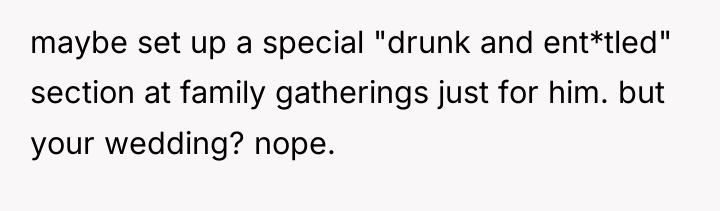 maybe set up a special "drunk and ent*tled" section at...