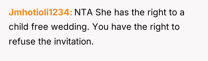 Jmhotioli1234 NTA She has the right to a child free...