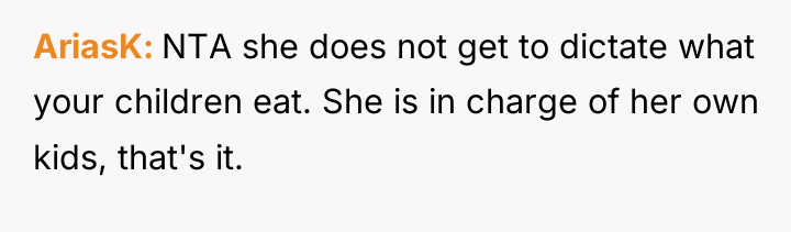 AriasK NTA she does not get to dictate what your...