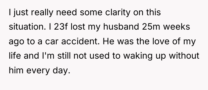 I just really need some clarity on this situation. I...